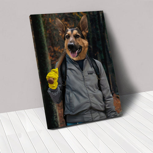 Crown and Paw - Canvas The 80's Hero - Custom Pet Canvas