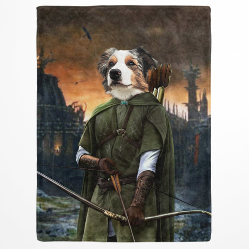 Crown and Paw - Blanket The Archer - Custom Pet Blanket 30" x 40" / Background 4