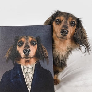 Pet Portraits - Football Player Custom Pet Portrait Canvas – Iconic Paw