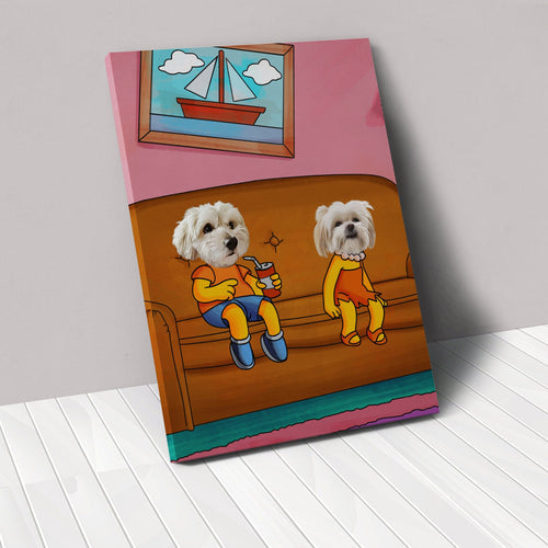 The Yellow Siblings - Custom Pet Canvas