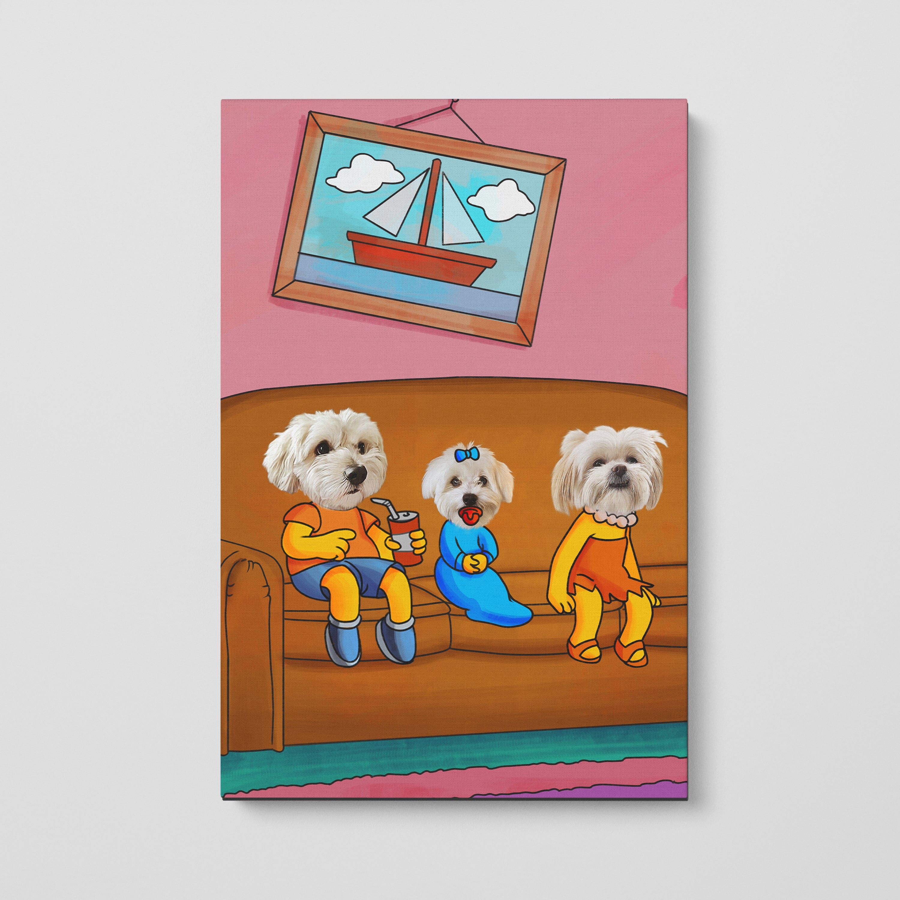 The Yellow Three - Custom Pet Canvas