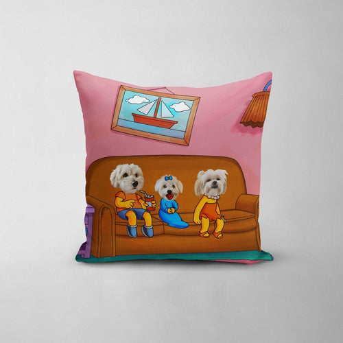 Crown and Paw - Throw Pillow The Yellow Three - Custom Throw Pillow