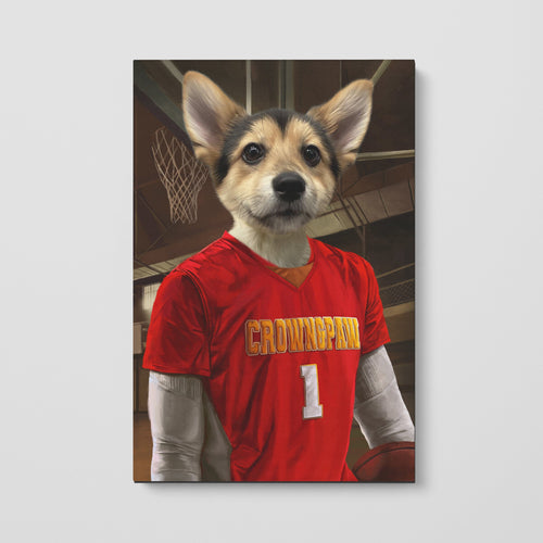 Crown and Paw - Canvas The Basketball Player - Custom Pet Canvas