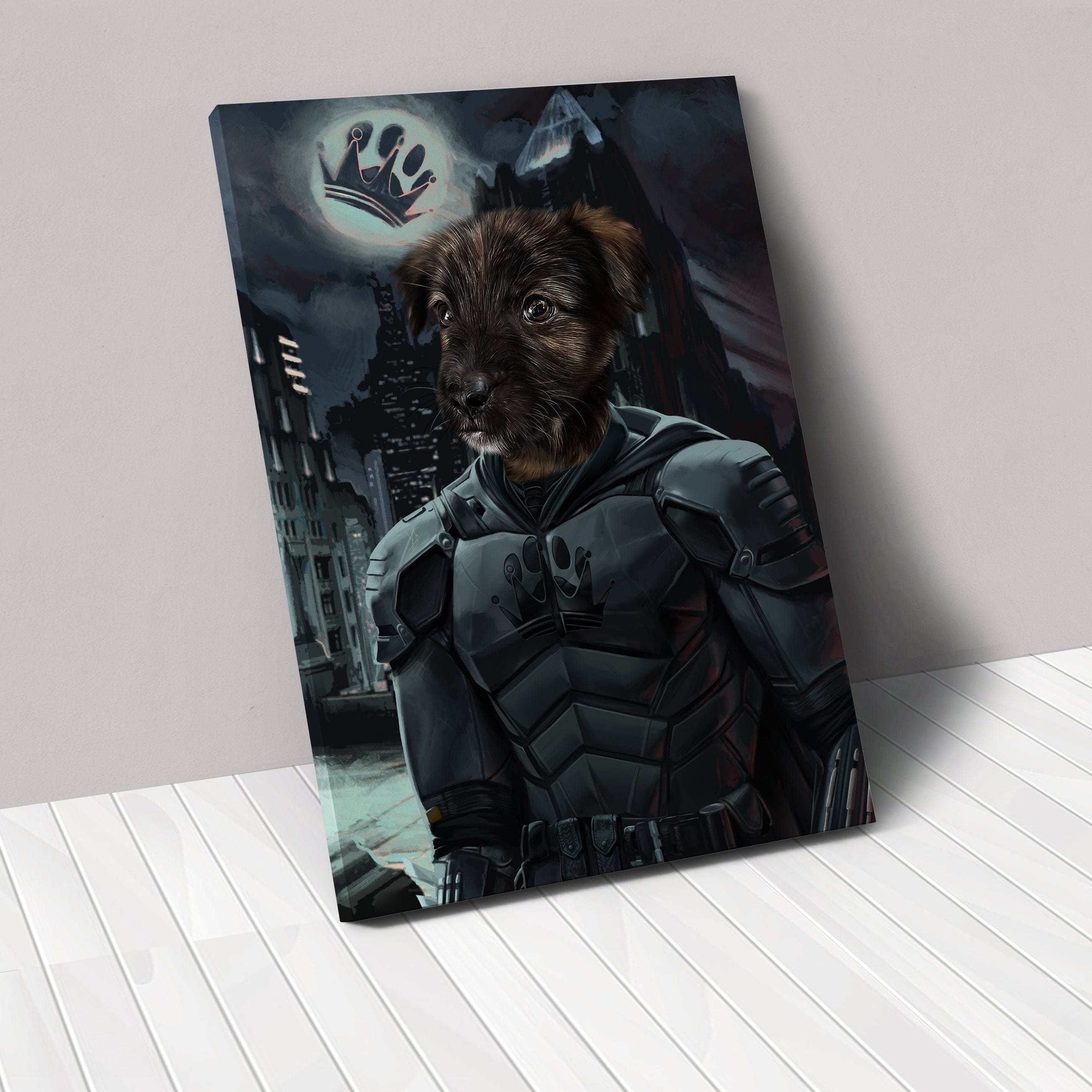 Crown and Paw - Canvas The Dark Bruce - Custom Pet Canvas
