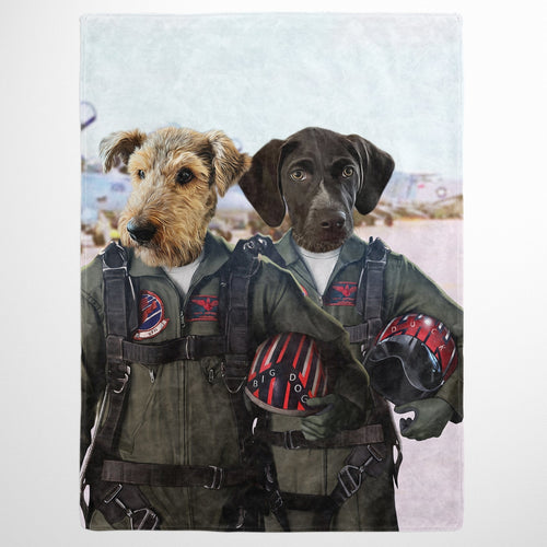 Crown and Paw - Blanket The Fighter Pilots - Custom Pet Blanket