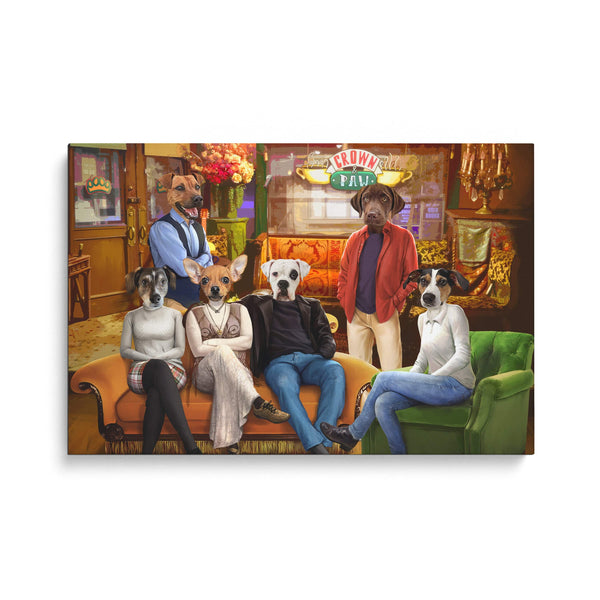 Six Coffee House Friends - Custom Pet Canvas