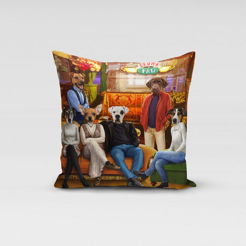 Crown and Paw - Throw Pillow Six Coffee House Friends - Custom Throw Pillow