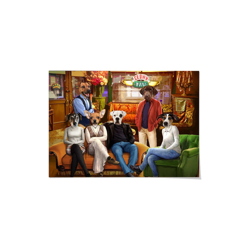 Crown and Paw - Poster Six Coffee House Friends - Custom Pet Poster