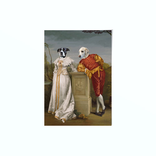 Crown and Paw - Poster The Courtly Couple - Custom Pet Poster