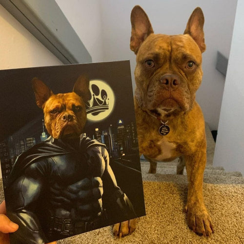 Crown and Paw - Canvas The Dark Hero - Custom Pet Canvas