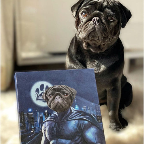 Crown and Paw - Canvas The Dark Hero - Custom Pet Canvas