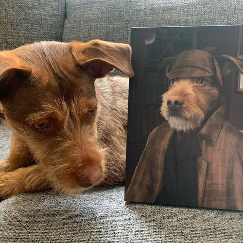Crown and Paw - Canvas The Detective - Custom Pet Canvas
