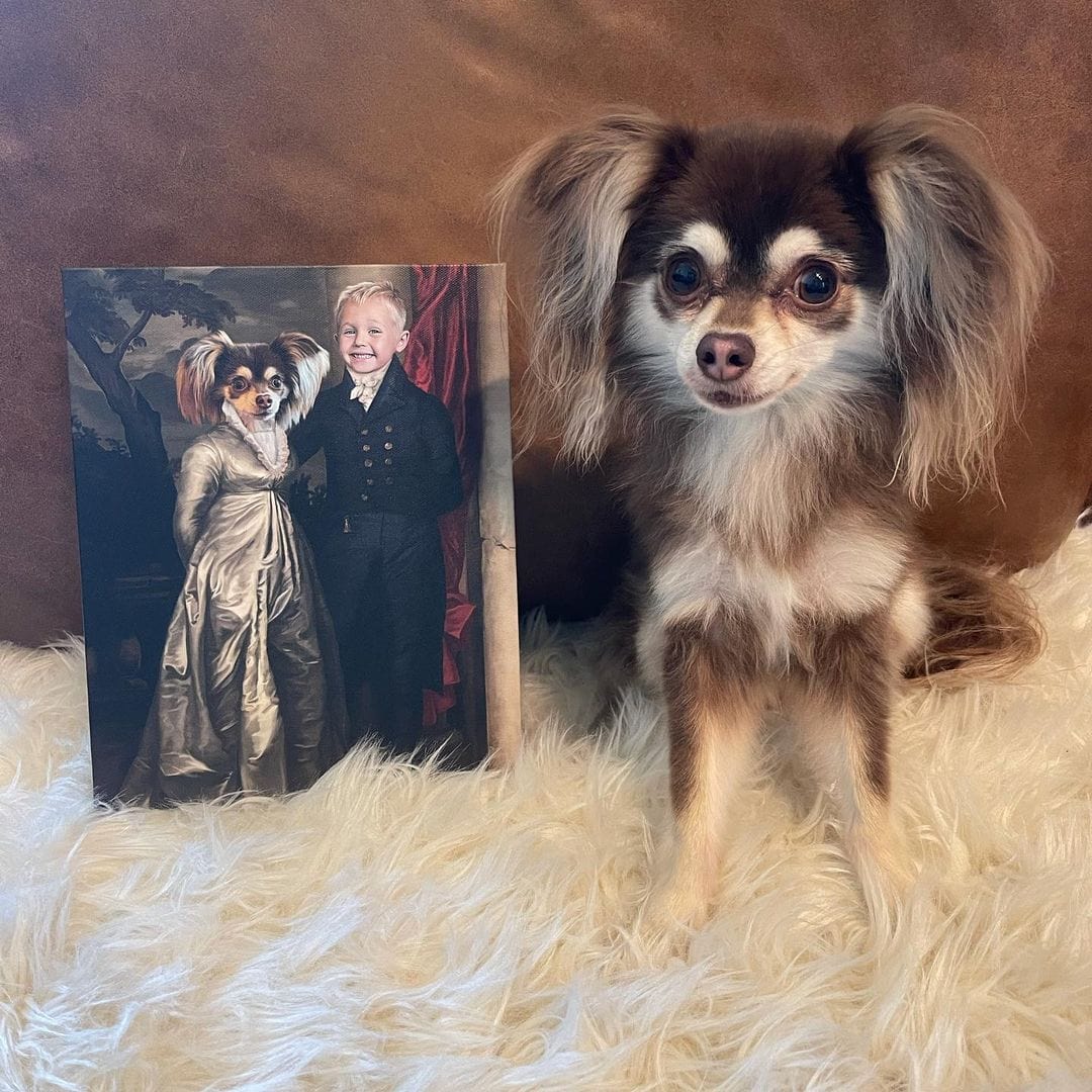 Crown and Paw - Canvas The Dinner Date - Custom Pet Canvas