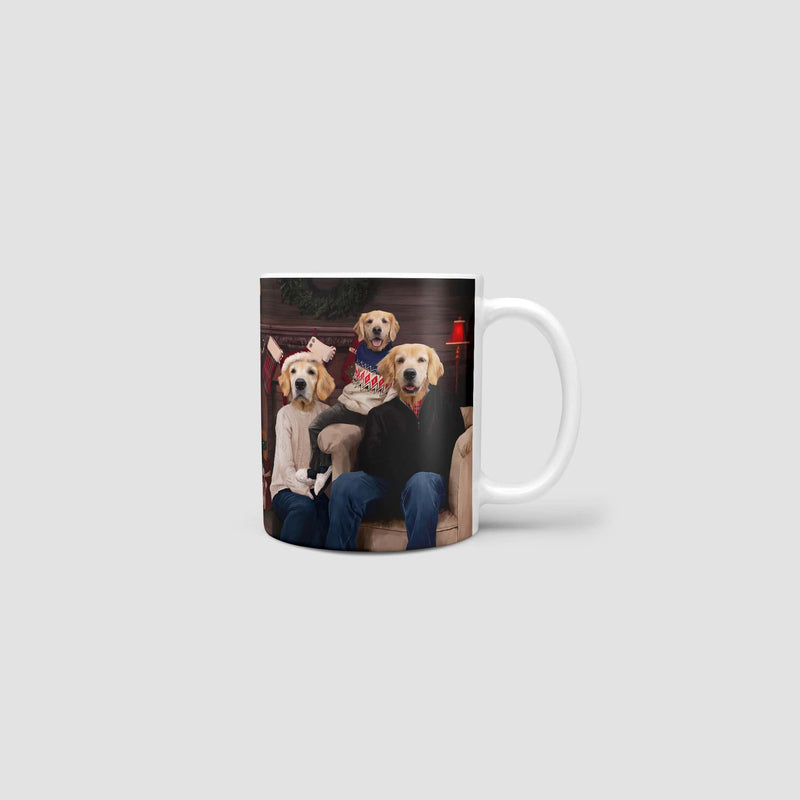 The Family Christmas (Three Pets) - Custom Mug