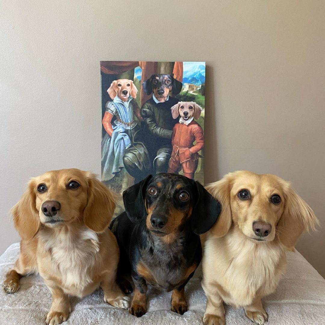 The Family of Three - Custom Pet Canvas