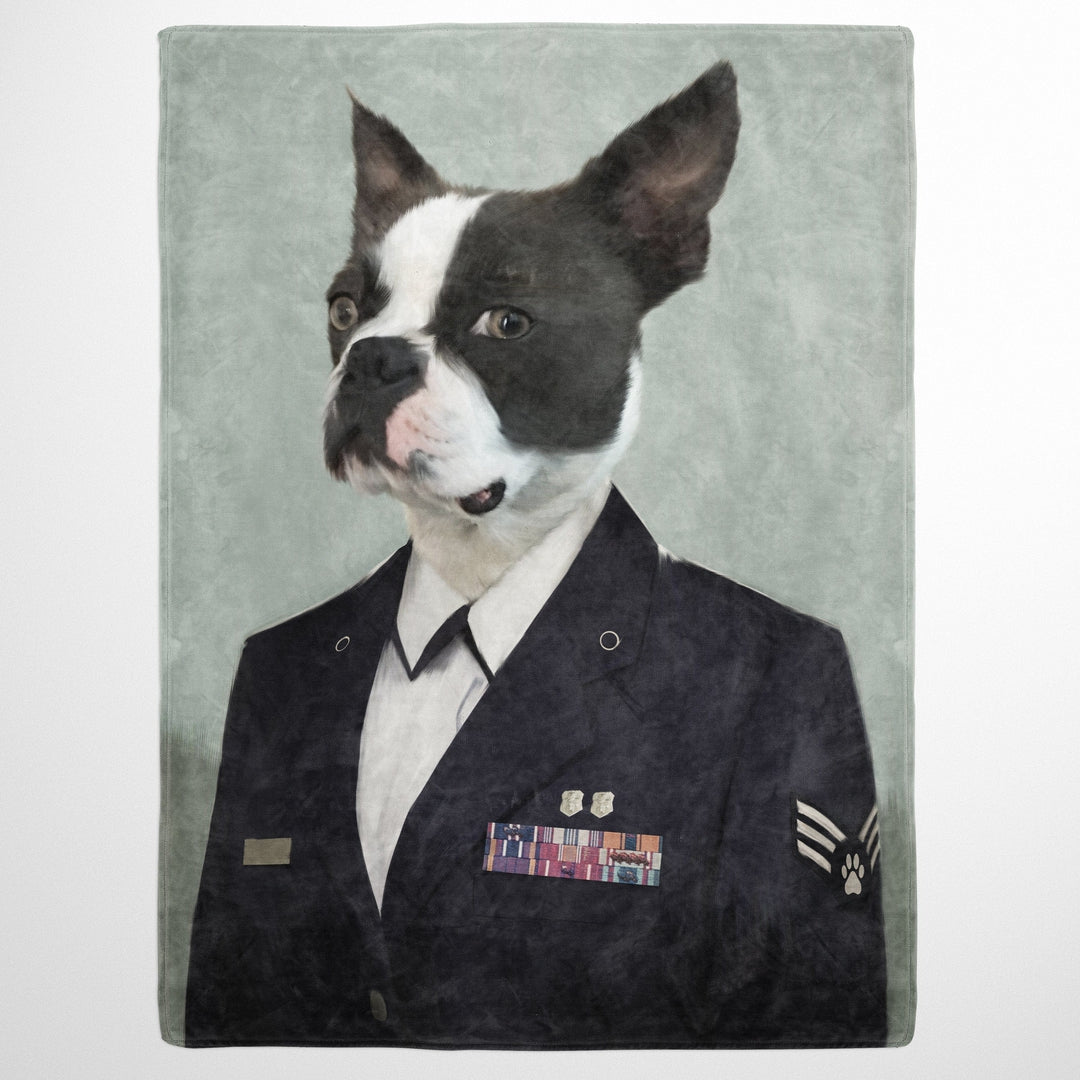 The Female Air Officer - Custom Pet Blanket