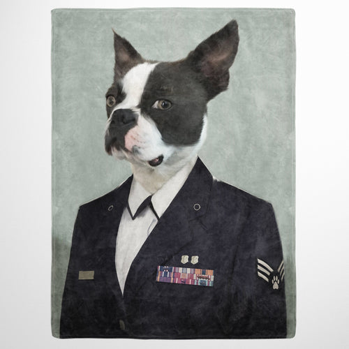 Crown and Paw - Blanket The Female Air Officer - Custom Pet Blanket