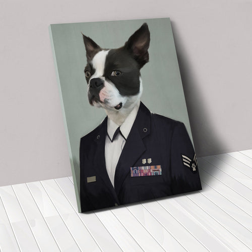 Crown and Paw - Canvas The Female Air Officer - Custom Pet Canvas