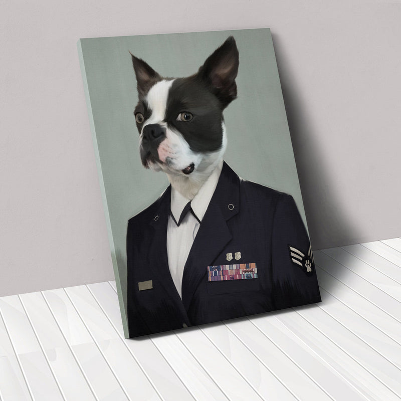 The Female Air Officer - Custom Pet Canvas