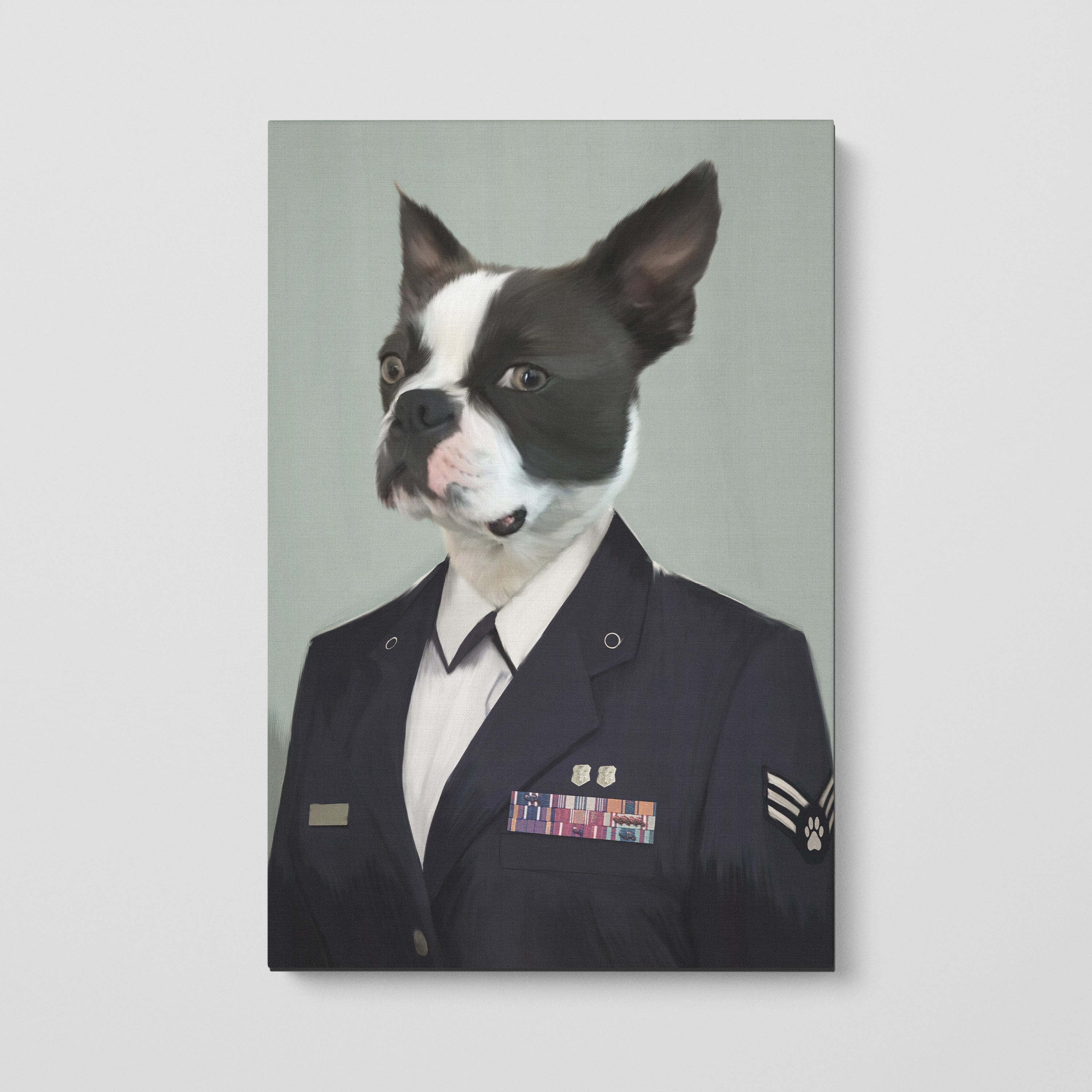 The Female Air Officer - Custom Pet Canvas