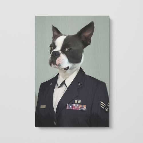 Crown and Paw - Canvas The Female Air Officer - Custom Pet Canvas