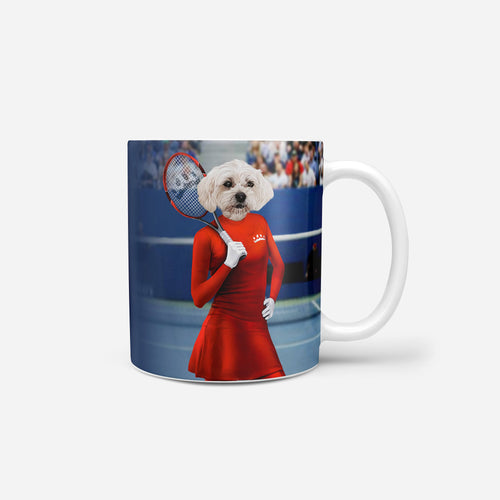 Crown and Paw - Mug Female Tennis Player - Custom Mug 11oz / Red