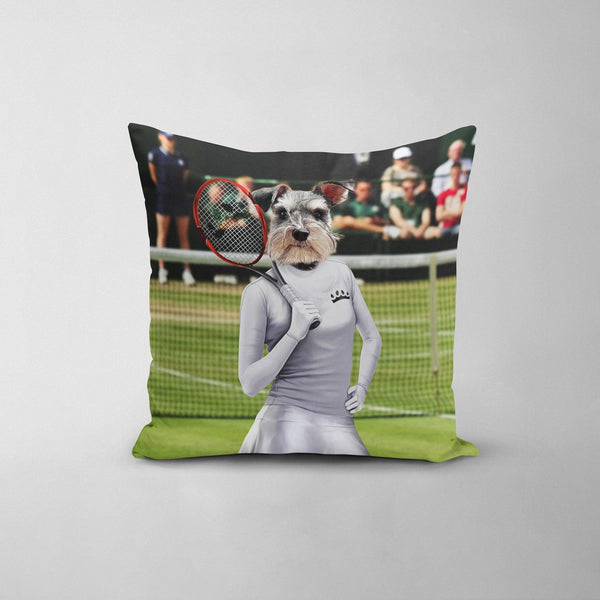 Female Tennis Player - Custom Throw Pillow