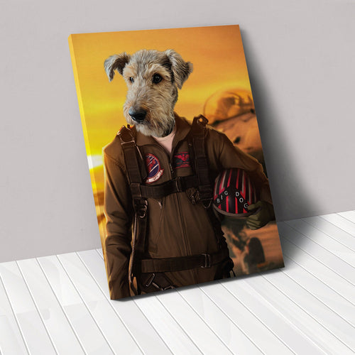 Crown and Paw - Canvas The Top Pilot - Custom Pet Canvas
