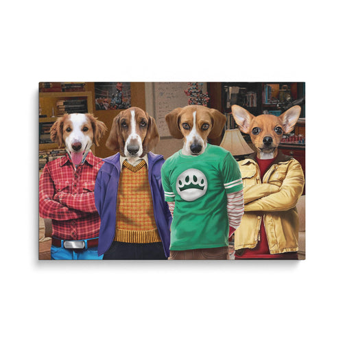 Crown and Paw - Canvas Four Nerd Friends - Custom Pet Canvas