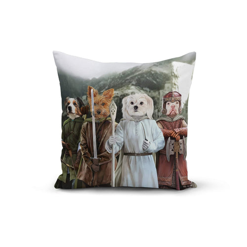 Crown and Paw - Throw Pillow The Four Pawtectors - Custom Throw Pillow 14" x 14" / Background 1