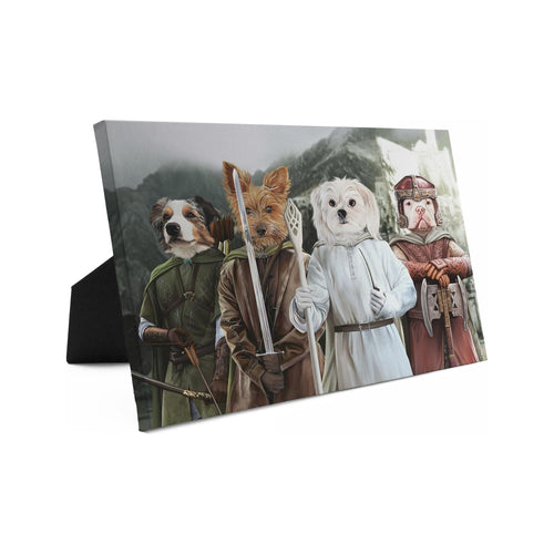 Crown and Paw - Standing Canvas The Four Pawtectors - Custom Standing Canvas 8" x 10" / Background 1