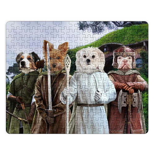 Crown and Paw - Puzzle The Four Pawtectors - Custom Puzzle 11" x 14" / Background 2