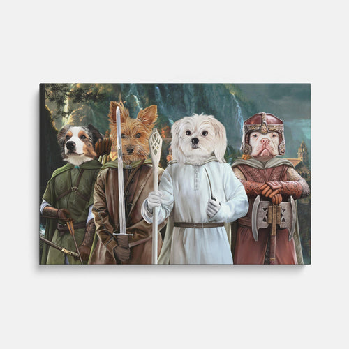 Crown and Paw - Canvas The Four Pawtectors - Custom Pet Canvas 8" x 10" / Background 3