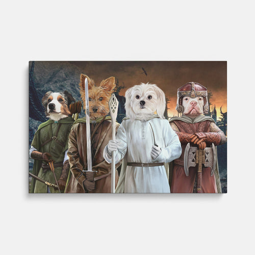 Crown and Paw - Canvas The Four Pawtectors - Custom Pet Canvas 8" x 10" / Background 4