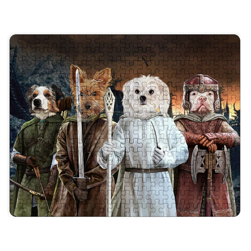 Crown and Paw - Puzzle The Four Pawtectors - Custom Puzzle 11" x 14" / Background 4