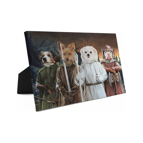 Crown and Paw - Standing Canvas The Four Pawtectors - Custom Standing Canvas 8" x 10" / Background 4
