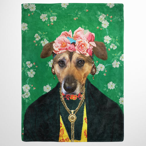 Crown and Paw - Blanket The Frida Kahlo - Custom Pet Blanket
