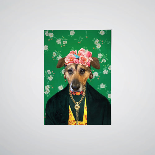 Crown and Paw - Poster The Frida Kahlo - Custom Pet Poster
