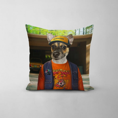Crown and Paw - Throw Pillow The Funny Friend - Custom Throw Pillow 14" x 14" / Garage