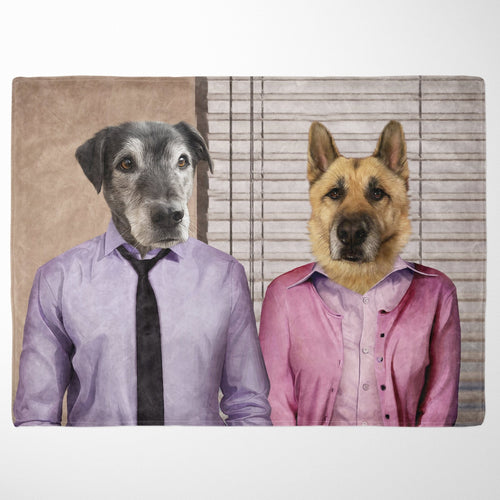 Crown and Paw - Blanket Jim and Pam - Custom Pet Blanket