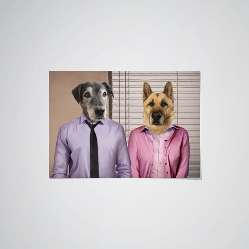 Crown and Paw - Poster Jim and Pam - Custom Pet Poster