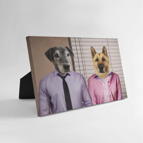 Crown and Paw - Standing Canvas Jim and Pam - Custom Standing Canvas