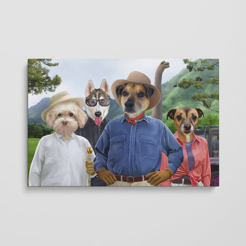 Crown and Paw - Canvas The Jurassic Explorers - Custom Pet Canvas