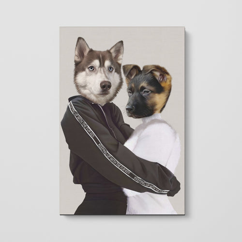 Crown and Paw - Canvas The Insta Sisters - Custom Pet Canvas