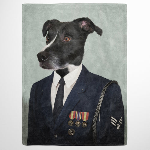 Crown and Paw - Blanket The Male Air Officer - Custom Pet Blanket