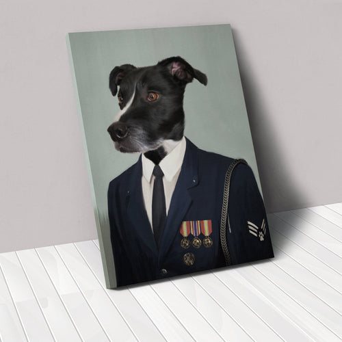Crown and Paw - Canvas The Male Air Officer - Custom Pet Canvas