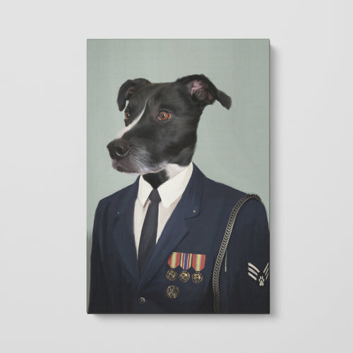 Crown and Paw - Canvas The Male Air Officer - Custom Pet Canvas