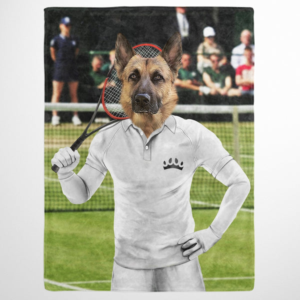 Male Tennis Player - Custom Pet Blanket