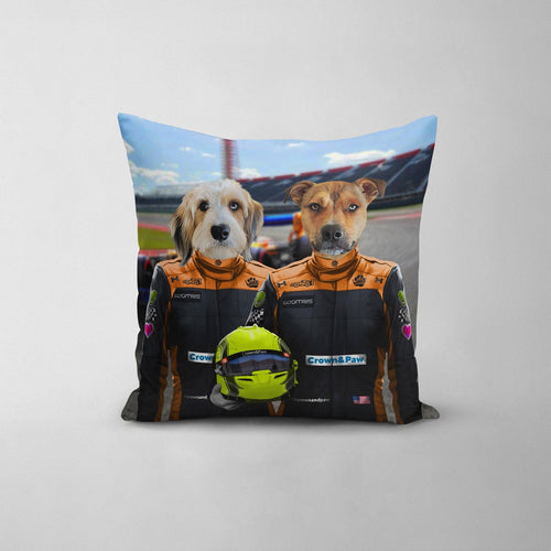 Crown and Paw - Throw Pillow The Orange Drivers - Custom Throw Pillow