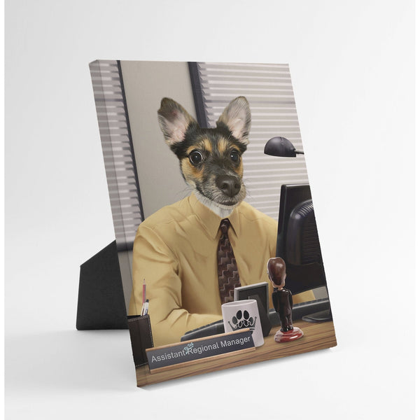 The Pawssistant Manager - Custom Standing Canvas